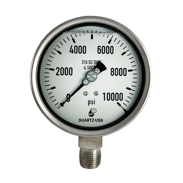 10000 psi 4" pressure gauge SS-4-BC-10K