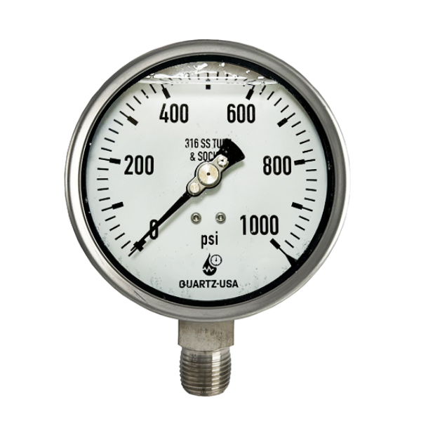 1000 psi 4" pressure gauge SS-4-BC-1K