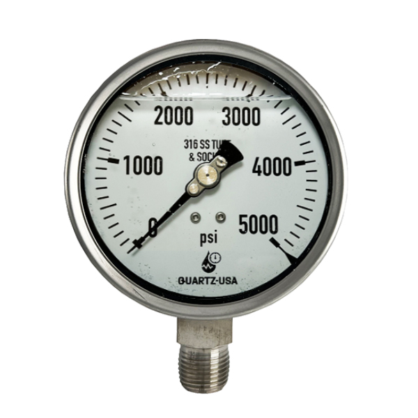 5000 psi 4" pressure gauge SS-4-BC-5K