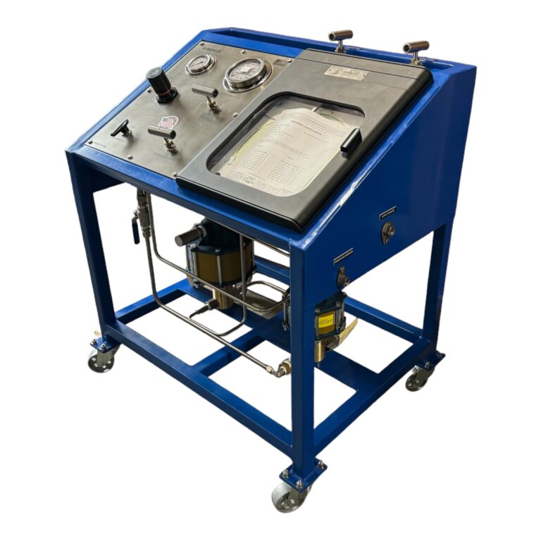 high pressure test cart with chart recorder