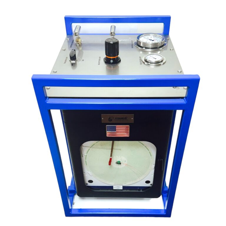 pressure test pump with pressure chart recorder