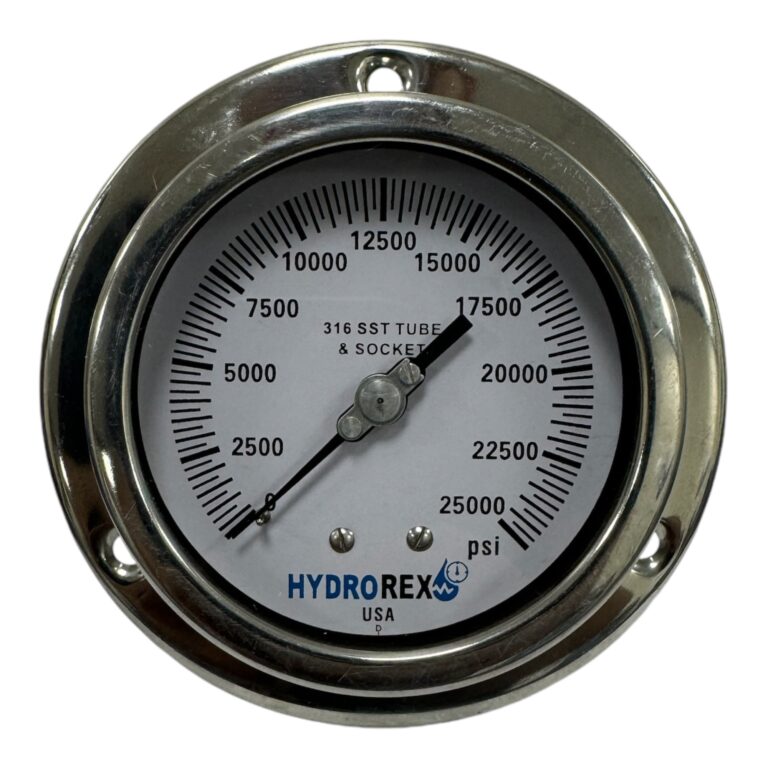 25000 psi pressure gauge front flange