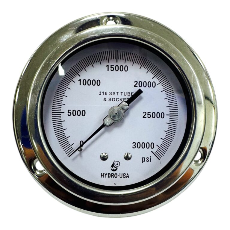 30000 psi pressure gauge front flange