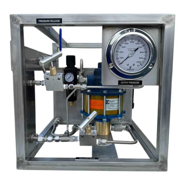 Pressure test pump with stainless liquid tank