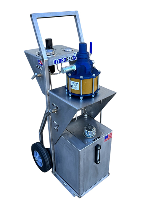 hydrostatic test cart stainless steel