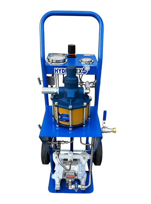 hydrotest cart dual pumps