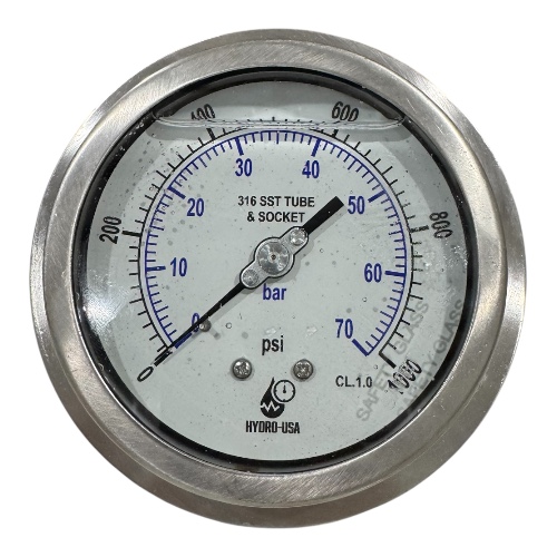1000 psi pressure gauge panel mount