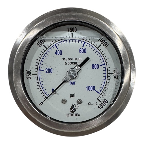 15000 psi pressure gauge 4 inches fornt flange