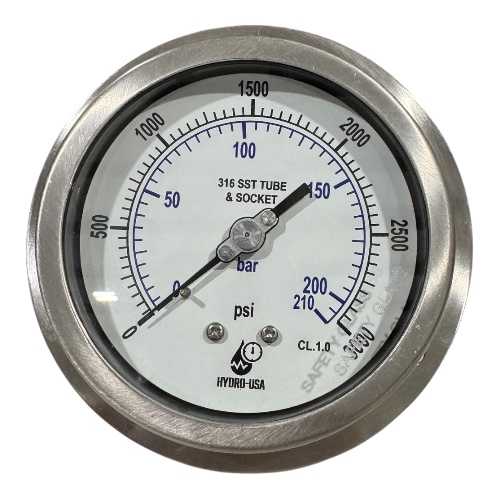3000 psi pressure gaue panel mount