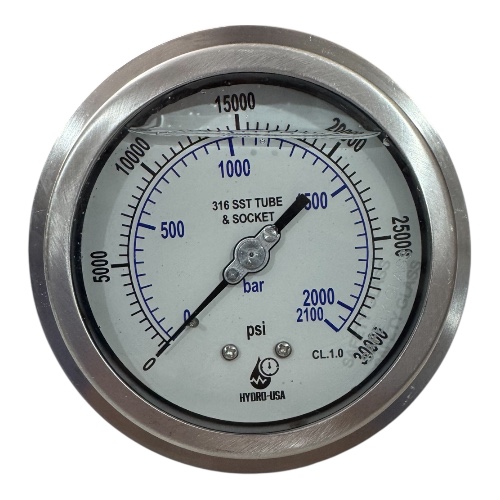 30000 psi pressure gauge front flange
