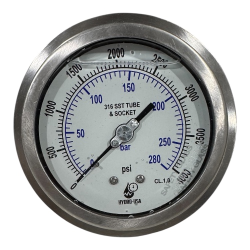 4000 psi pressure gauge front flange