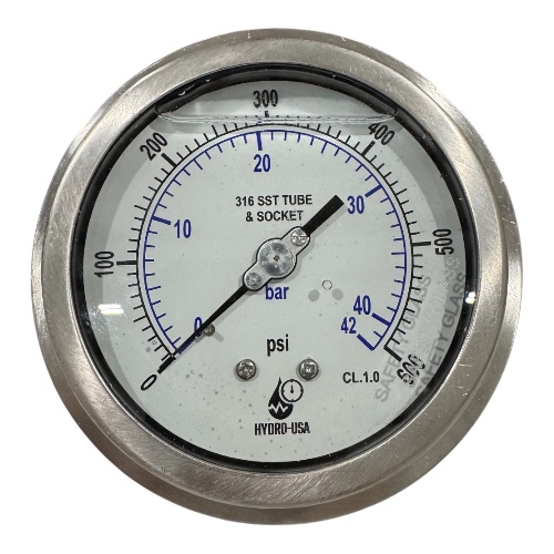 600 psi pressure gauge 4 inches front flange