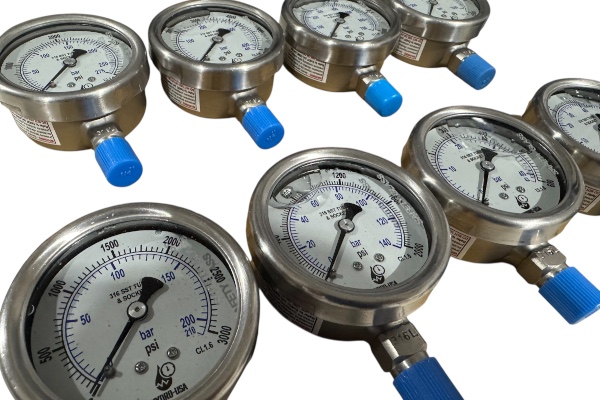 HYDRO USA PRESSURE GAUGES 2.5 DIAL