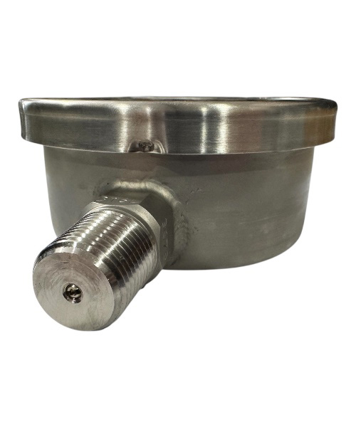 stainless pressure gauge bottom connection mount