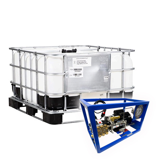 pressure test liquid tank with pressure pump