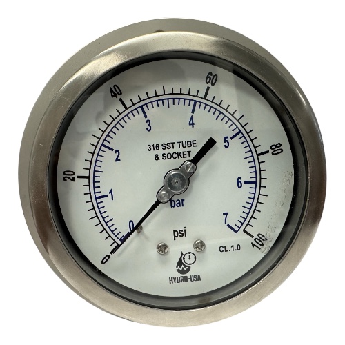100 psi pressure gauge 4in