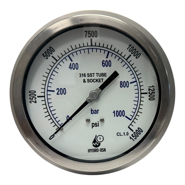 15000 psi pressure gauge 6in
