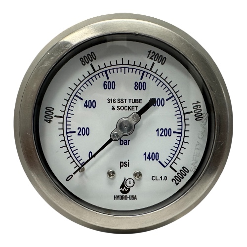 20000 psi pressure gauges